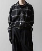 画像をギャラリービューアに読み込む, INTÉRIM(インテリム)のBIG OMBRAY WOOL CHECK 60s OPEN COLLAR SHIRT - MONO OMBRAYの公式通販サイトsession福岡セレクトショップ
