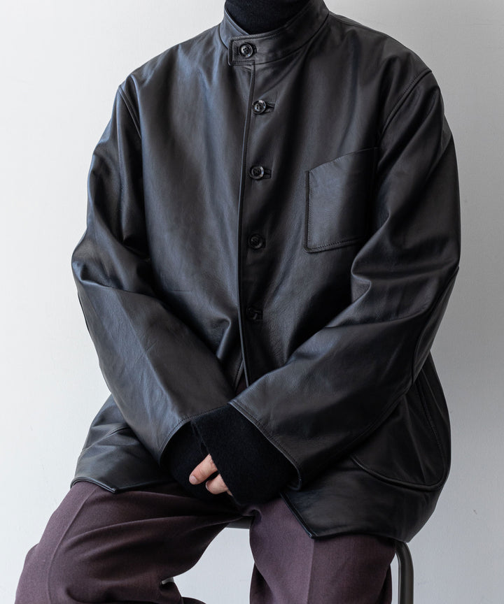 【INTÉRIM】インテリムのフォレスティエール LIMITED ITALY LAMBSKIN LEATHER FORESTIERE - BLACK