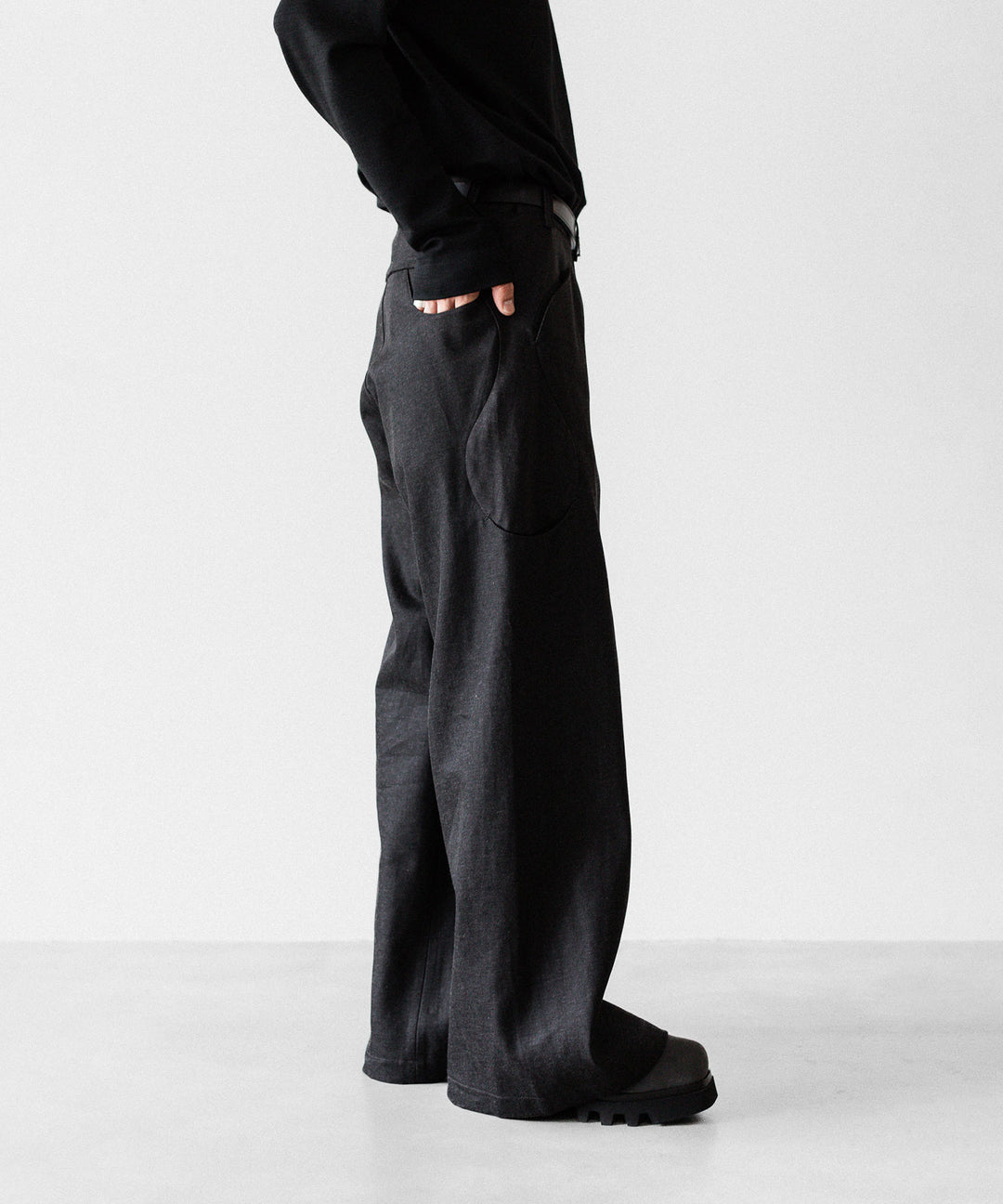 OPPOSE DUALITY オポーズデュアリティの6 POCKET SUB ONG DENIM TROUSERSのBLACK GRAY公式通販サイトsession福岡セレクトショップ