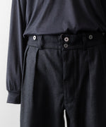 画像をギャラリービューアに読み込む, INTÉRIM インテリムのSILK LINEN "BOURGERON" FRENCH WORK TROUSERのBLACK 公式通販サイトsession福岡セレクトショップ
