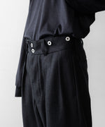 画像をギャラリービューアに読み込む, INTÉRIM インテリムのSILK LINEN "BOURGERON" FRENCH WORK TROUSERのBLACK 公式通販サイトsession福岡セレクトショップ
