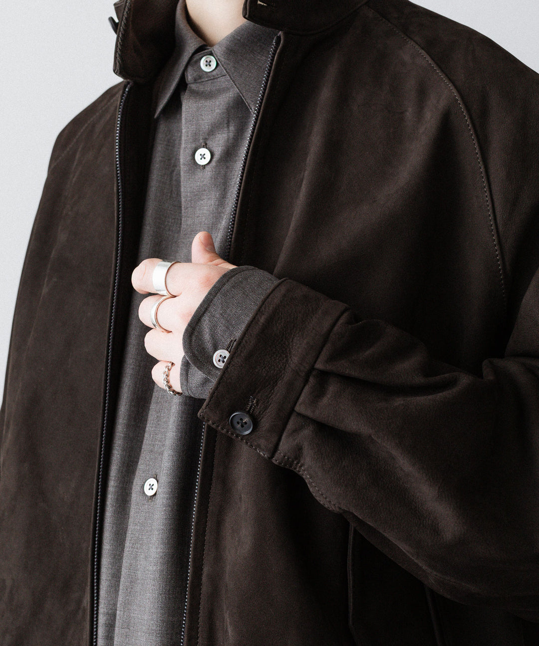 ssstein(シュタイン)のCOW NUBUCK SWING TOP JACKET - DARK BROWNの公式通販サイトsession福岡セレクトショップ