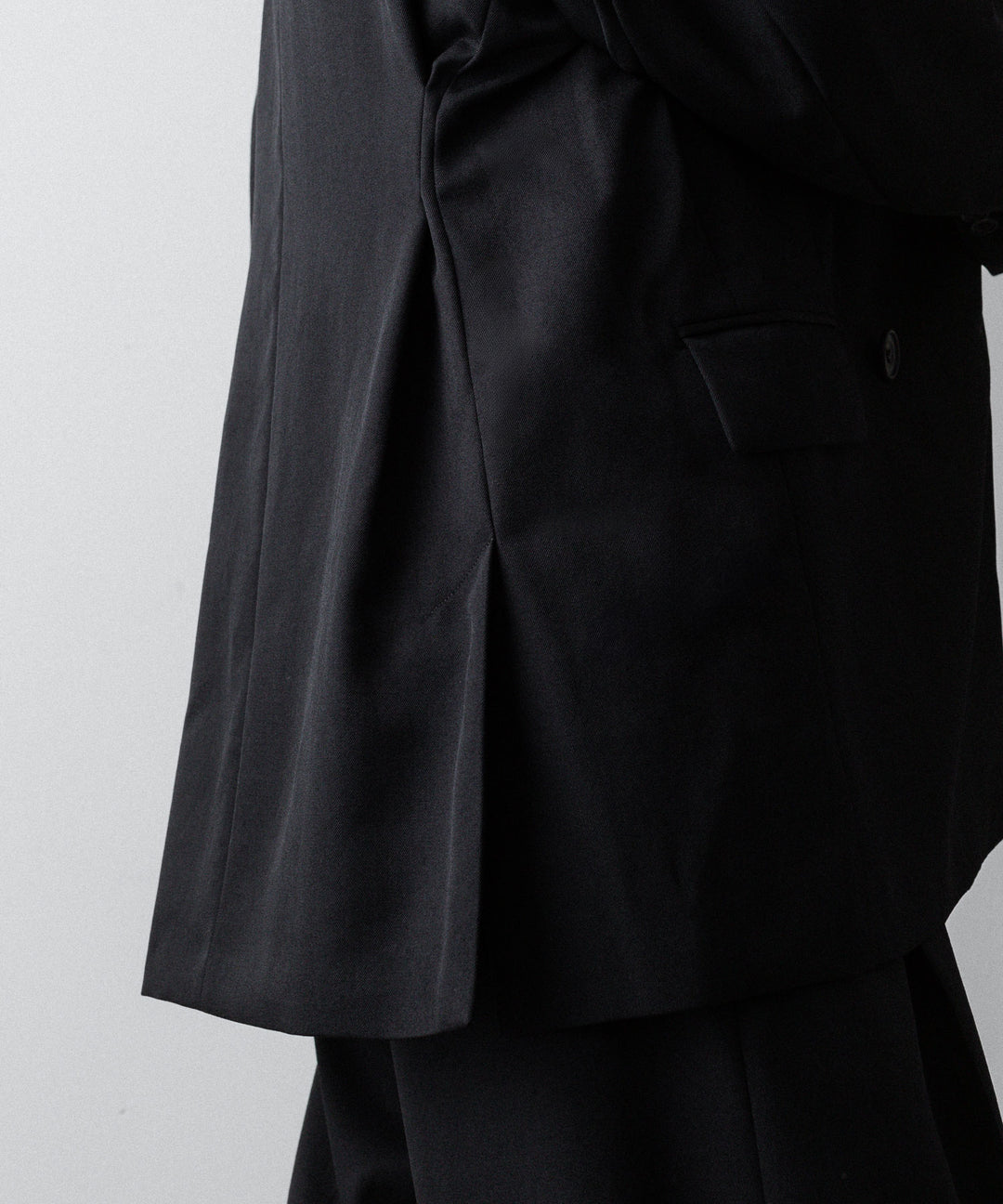 ssstein(シュタイン)のDEFORMED SHOULDER DOUBLE BREASTED JACKET - BLACKの公式通販サイトsession福岡セレクトショップ