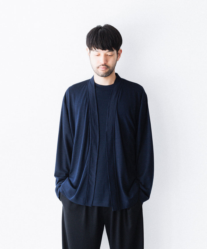 WWW - WRAPINKNOT wool wearのBUTTON-LESS CARDIGANのNAVY 公式通販サイトsession福岡セレクトショップ