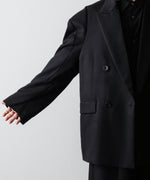 画像をギャラリービューアに読み込む, ssstein(シュタイン)のDEFORMED SHOULDER DOUBLE BREASTED JACKET - BLACKの公式通販サイトsession福岡セレクトショップ
