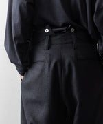 画像をギャラリービューアに読み込む, INTÉRIM インテリムのSILK LINEN "BOURGERON" FRENCH WORK TROUSERのBLACK 公式通販サイトsession福岡セレクトショップ
