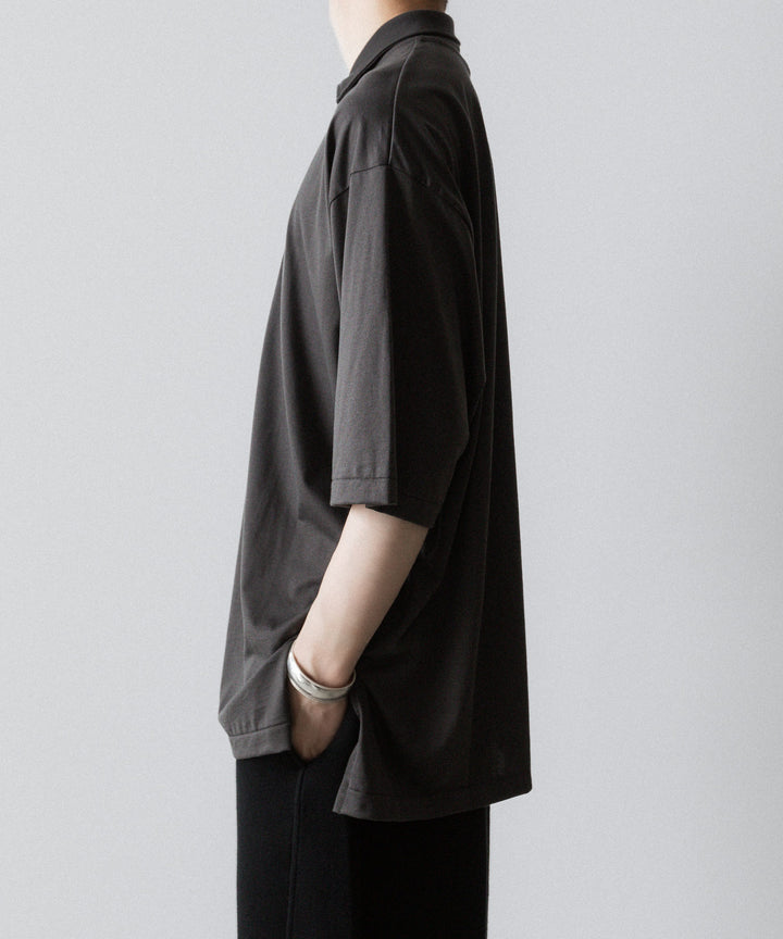 INTÉRIM インテリム HYPER BIG HIGH GAUGE SUVIN JERSEY POLO SHIRTのSMOKE BLACK 公式通販サイトsession福岡セレクトショップ
