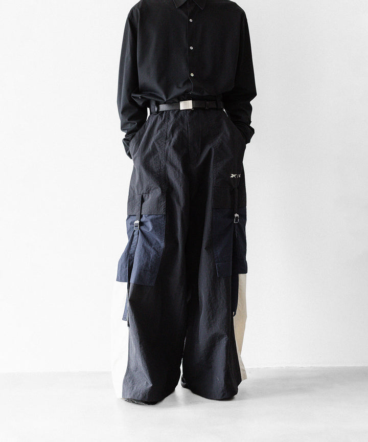 UJOH(ウジョー)×Reebok(リーボック)のWIDE FLARE CARGO PNTのBLACK公式通販サイトsession福岡セレクトショップ