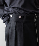 画像をギャラリービューアに読み込む, INTÉRIM インテリムのSILK LINEN "BOURGERON" FRENCH WORK TROUSERのBLACK 公式通販サイトsession福岡セレクトショップ
