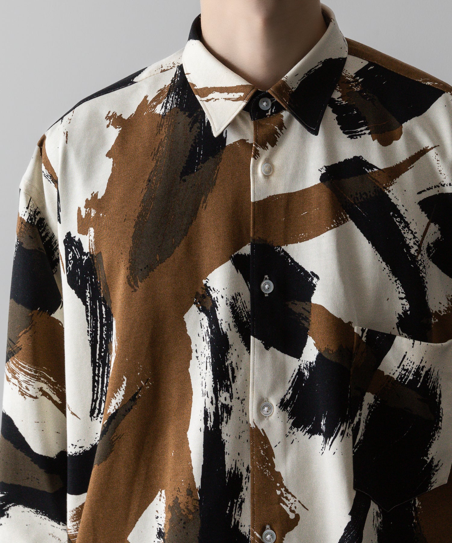 INTÉRIM(インテリム)の限定BRUSHED PRINT JERSEY L/S REGULAR SHIRT - BRUSHの公式通販サイトsession福岡セレクトショップ