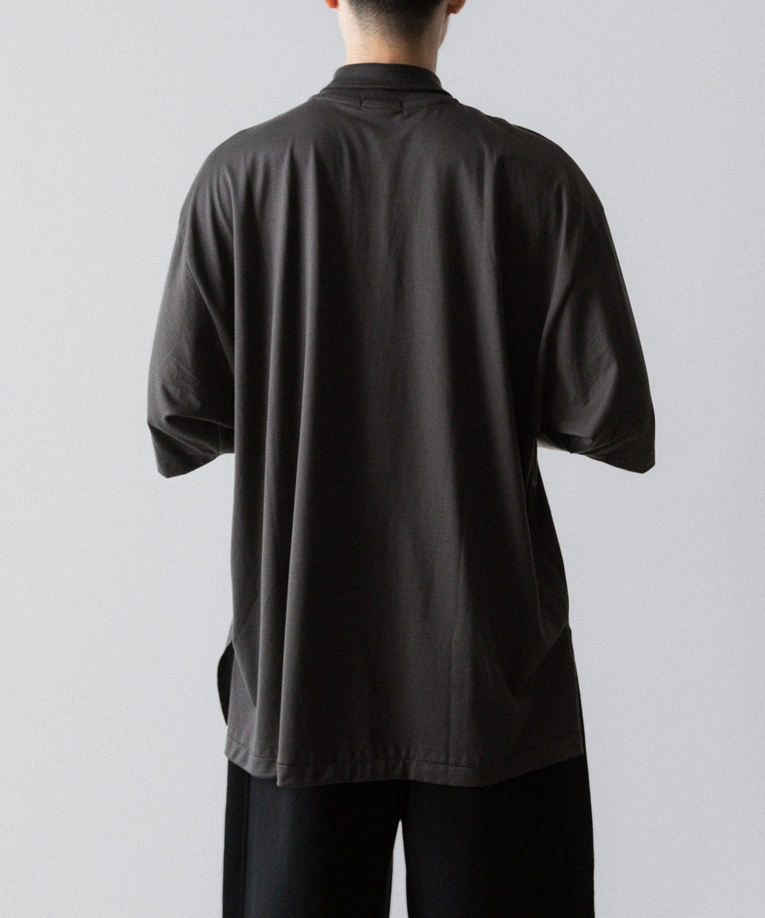 INTÉRIM インテリム HYPER BIG HIGH GAUGE SUVIN JERSEY POLO SHIRTのSMOKE BLACK 公式通販サイトsession福岡セレクトショップ