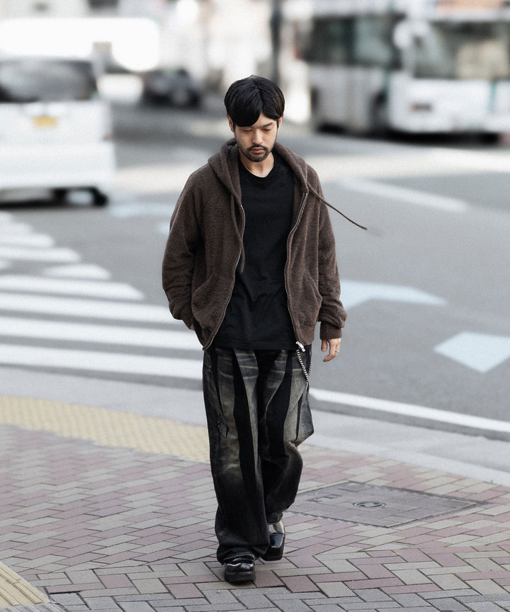 【SUBLATIONS】2TUCK WIDE DENIM PANTS "ENTASIS MK-Ⅱ" - USED BLACK