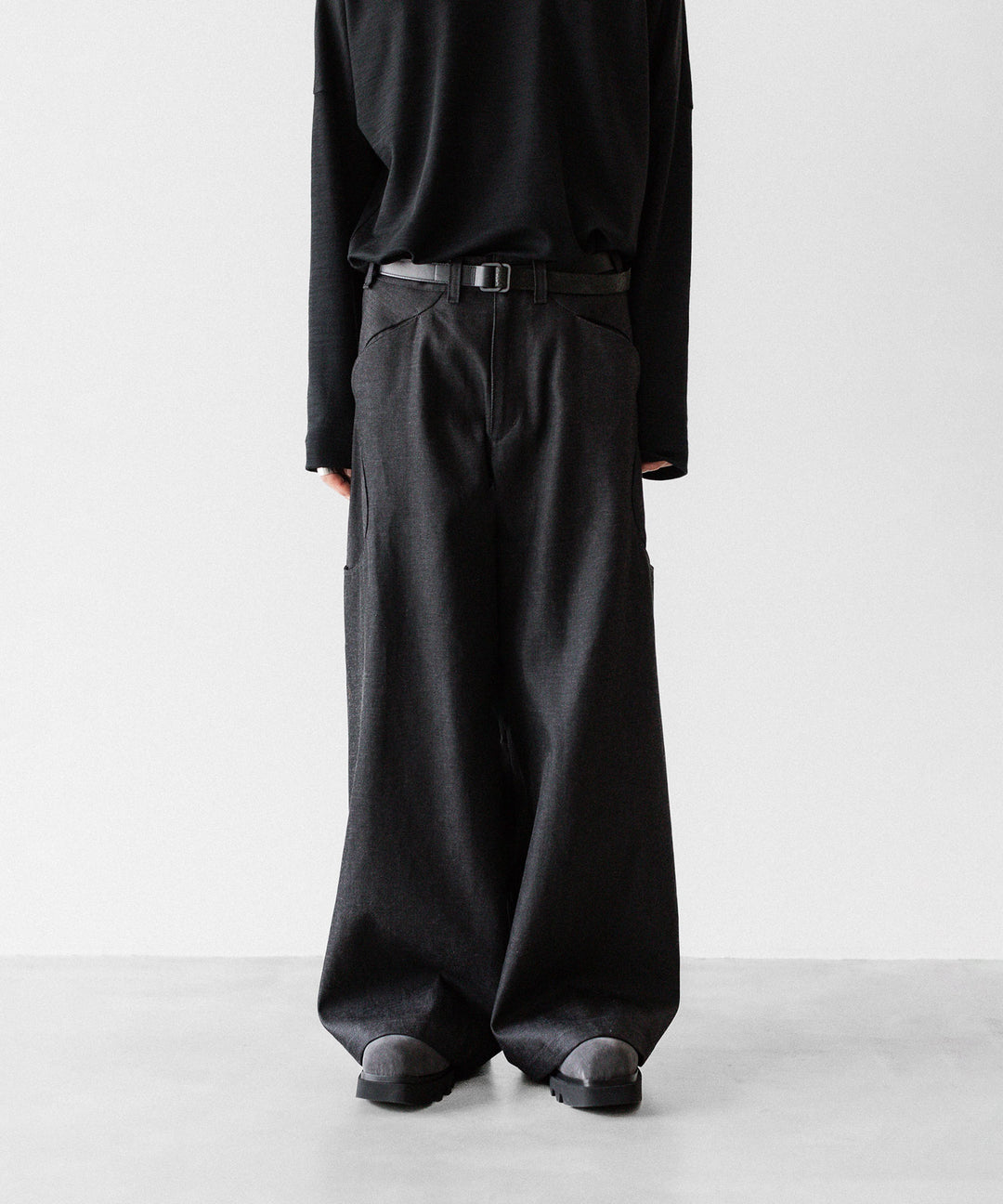 OPPOSE DUALITY オポーズデュアリティの6 POCKET SUB ONG DENIM TROUSERSのBLACK GRAY公式通販サイトsession福岡セレクトショップ