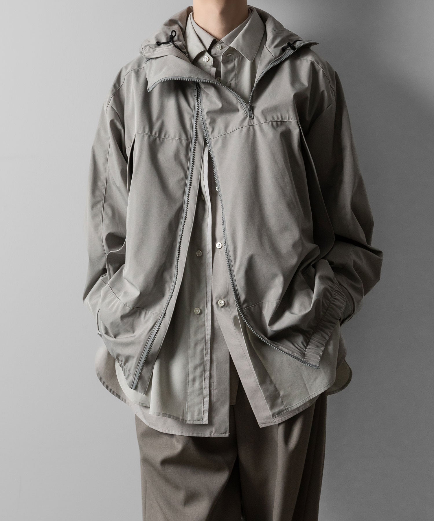 ssstein(シュタイン)のOVERSIZED LAYERED SHIRT - GREYの公式通販サイトsession福岡セレクトショップ