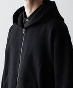 画像をギャラリービューアに読み込む, ssstein(シュタイン)のYAK/COTTON SWEAT ZIP HOODY - BLACKの公式通販サイトsession福岡セレクトショップ
