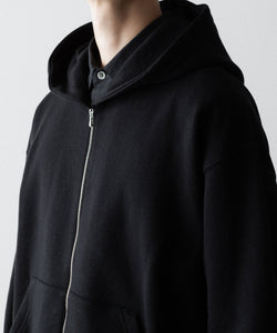 ssstein / シュタイン】YAK/COTTON SWEAT ZIP HOODY - BLACK | 公式