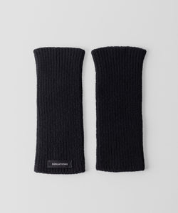 【SUBLATIONS】RAM WOOL RIB GLOVES - BLACK