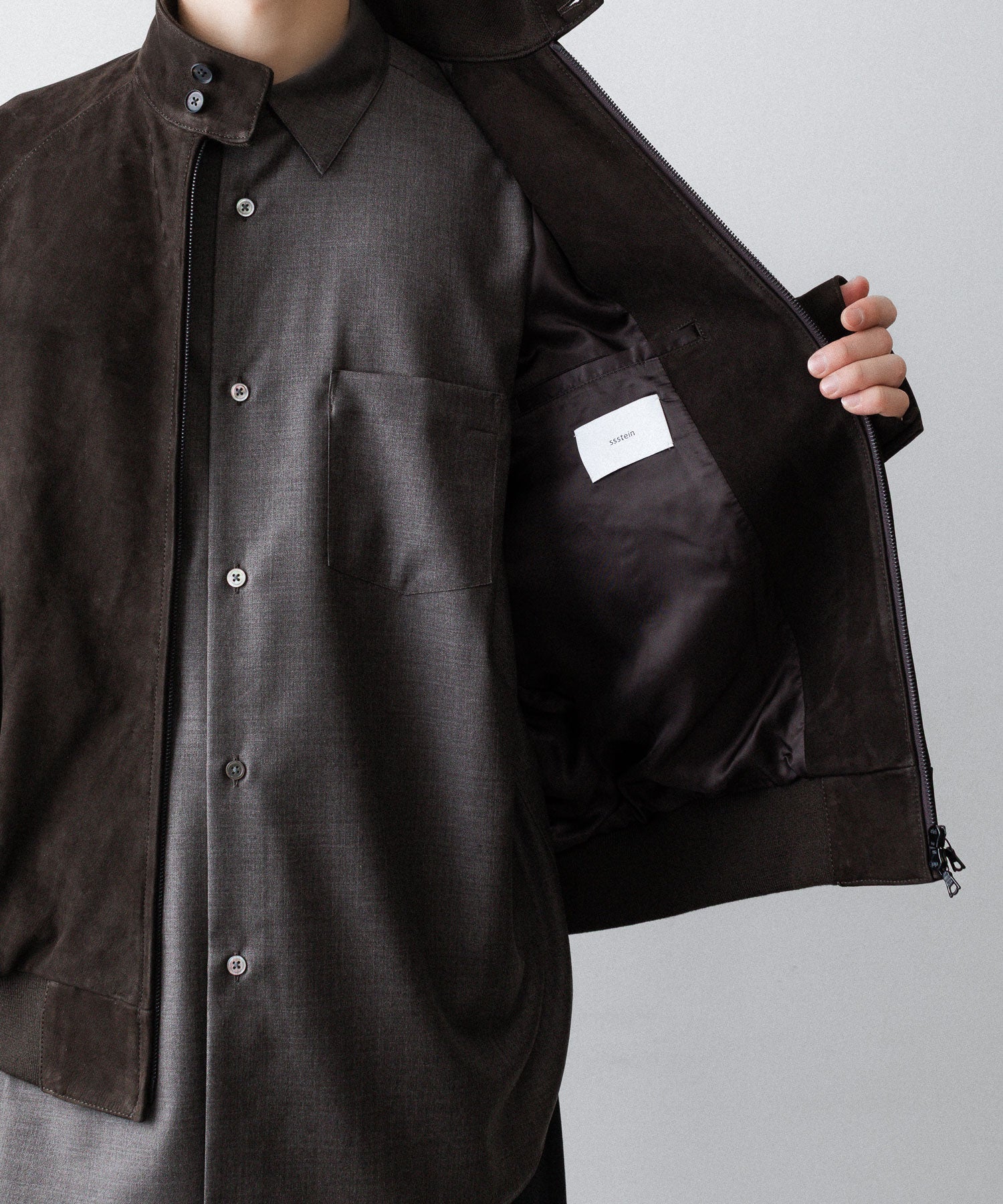 ssstein(シュタイン)のCOW NUBUCK SWING TOP JACKET - DARK BROWNの公式通販サイトsession福岡セレクトショップ