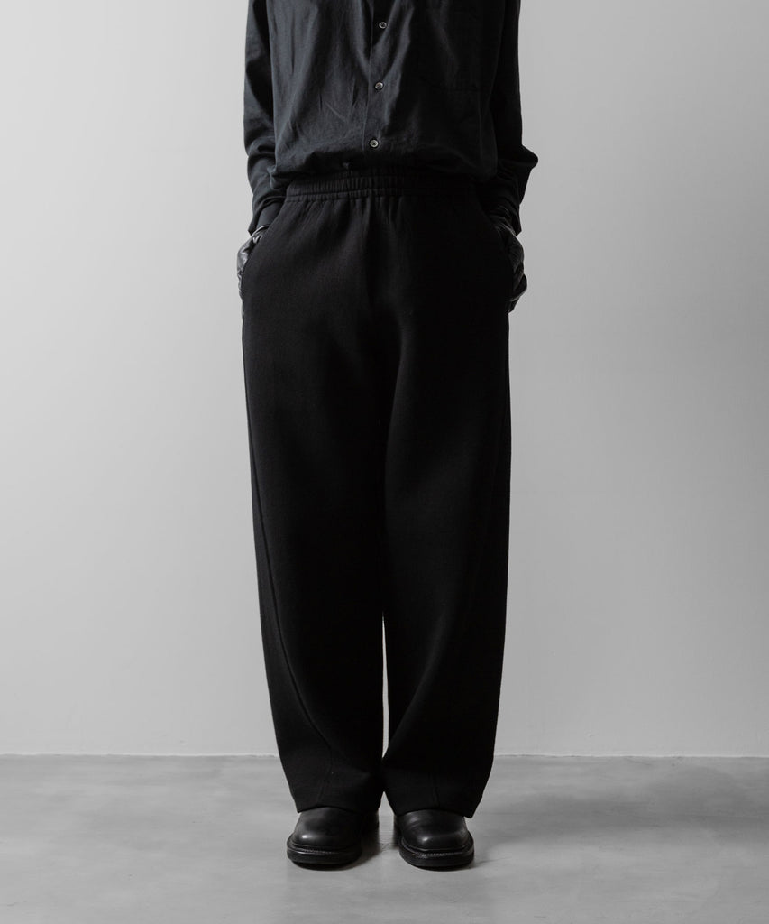 ssstein / シュタイン】COTTON DOUBLE KNIT TWIST SEAM PANTS - BLACK