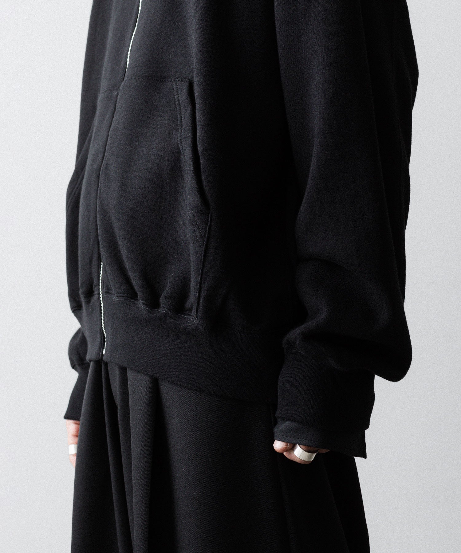 ssstein / シュタイン】YAK/COTTON SWEAT ZIP HOODY - BLACK | 公式