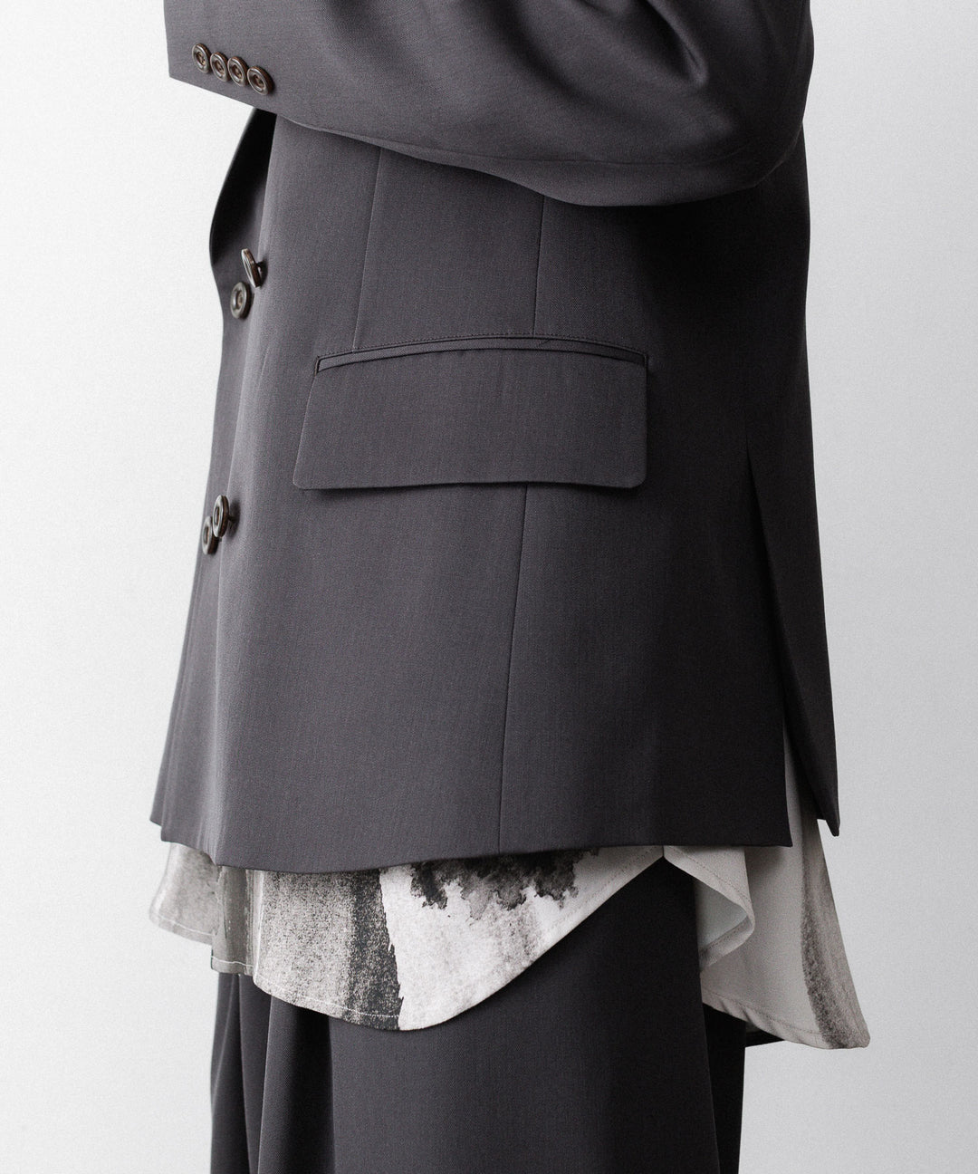 UJOH ウジョーのLOW GORGE PEAKED LAPEL JKTのSTEEL GRAYK公式通販サイトsession福岡セレクトショップ