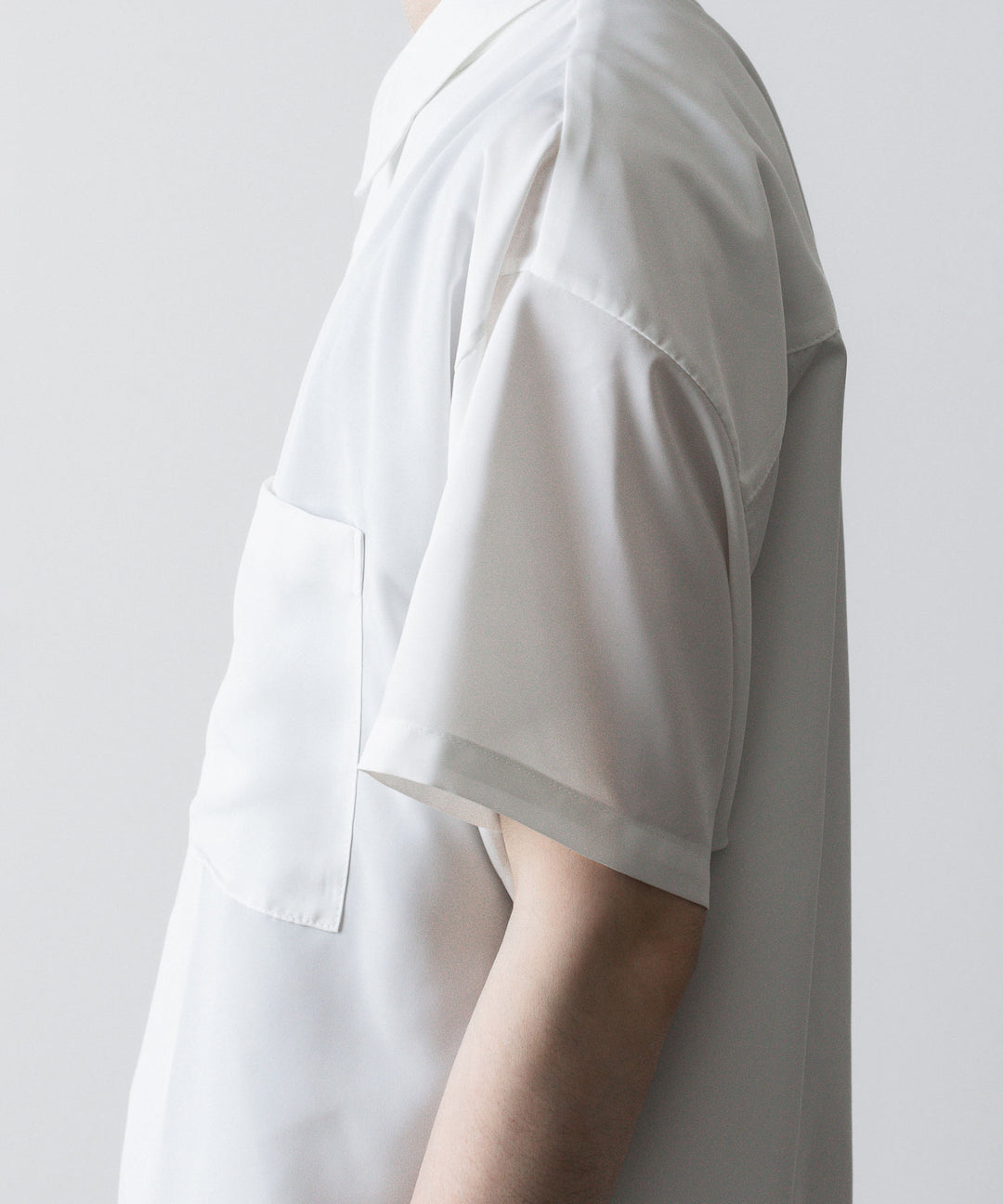 【ato】OVERSIZED DRAW CORD SHIRT - WHITE