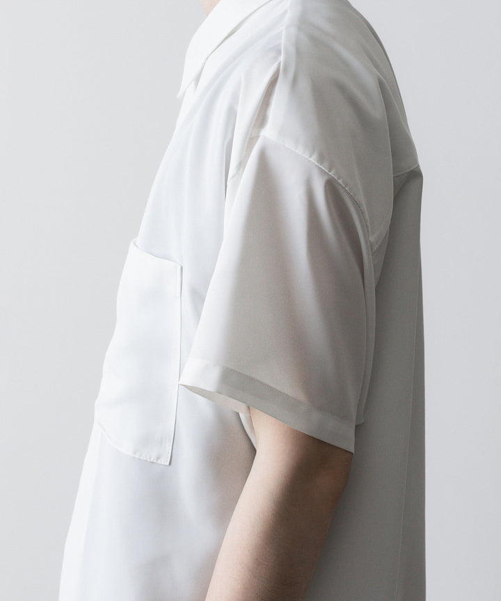 【ato】OVERSIZED DRAW CORD SHIRT - WHITE