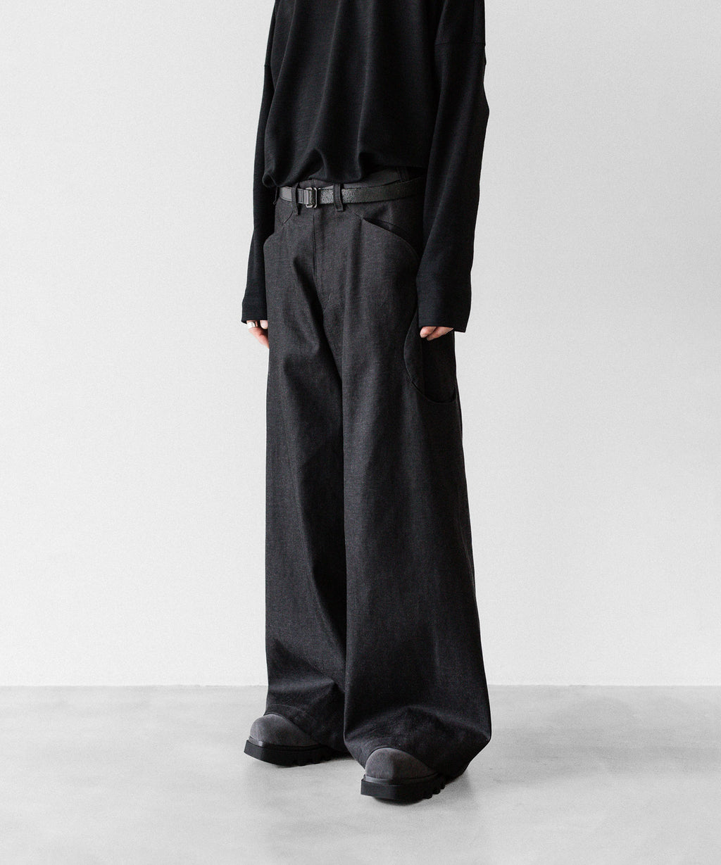 OPPOSE DUALITY オポーズデュアリティの6 POCKET SUB ONG DENIM TROUSERSのBLACK GRAY公式通販サイトsession福岡セレクトショップ