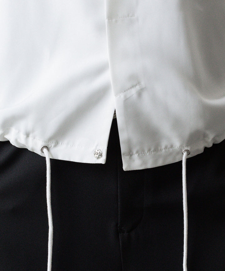 【ato】OVERSIZED DRAW CORD SHIRT - WHITE