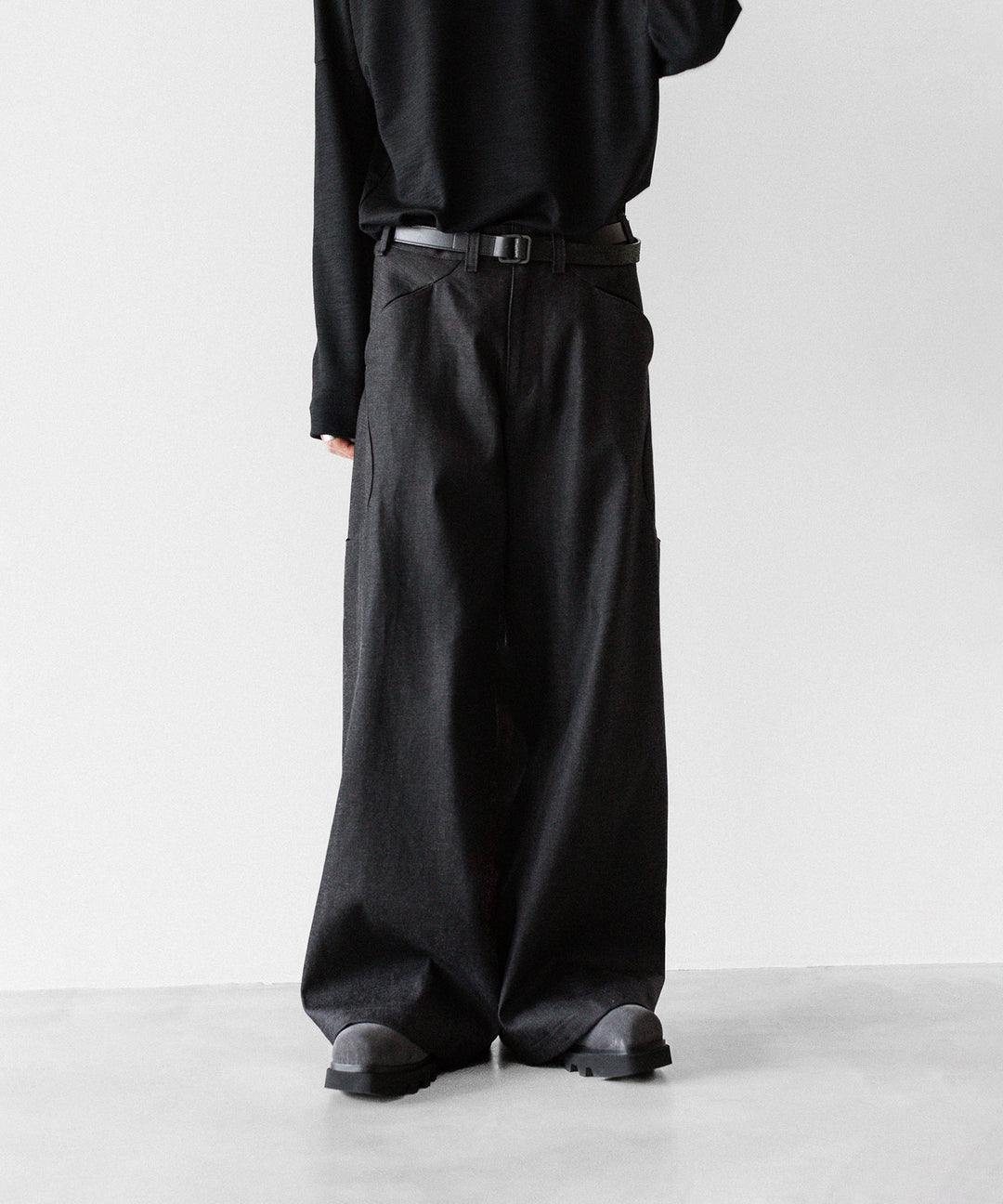 OPPOSE DUALITY オポーズデュアリティの6 POCKET SUB ONG DENIM TROUSERSのBLACK GRAY公式通販サイトsession福岡セレクトショップ