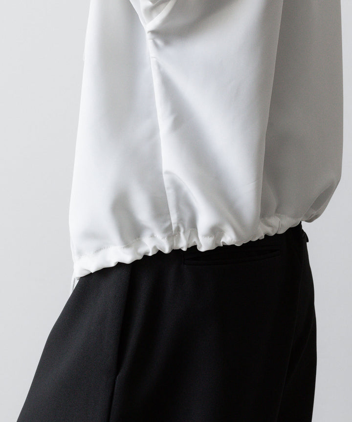 【ato】OVERSIZED DRAW CORD SHIRT - WHITE