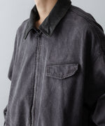 画像をギャラリービューアに読み込む, 【ssstein】SULFUR DYED WHIP CORD VINTAGE ZIP JACKET - BLACK
