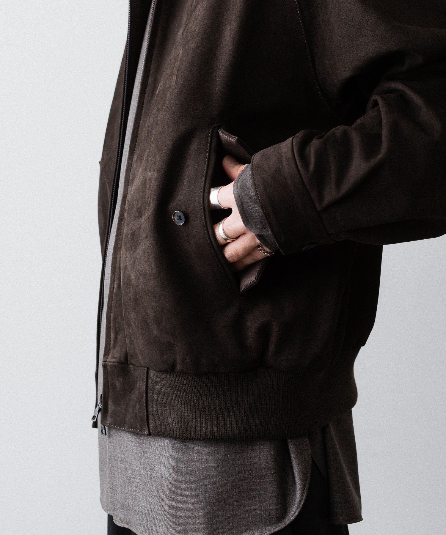 ssstein(シュタイン)のCOW NUBUCK SWING TOP JACKET - DARK BROWNの公式通販サイトsession福岡セレクトショップ