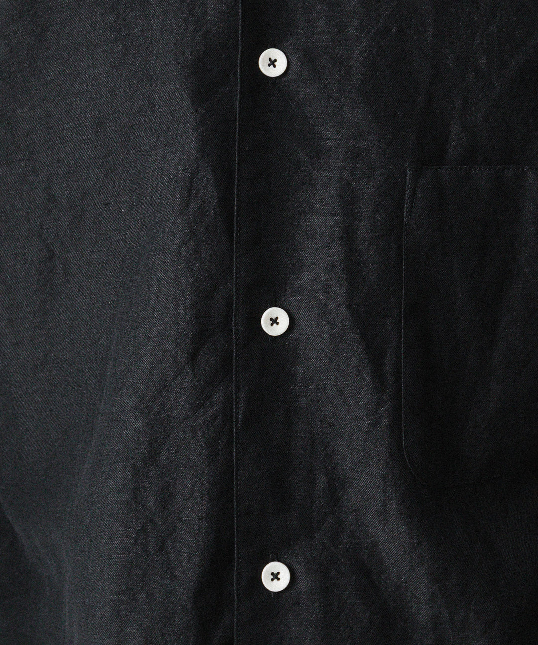 phebus- フィーバスのWOOL LINEN SHIRTのBLACK公式通販サイトsession福岡セレクトショップ