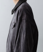 画像をギャラリービューアに読み込む, 【ssstein】SULFUR DYED WHIP CORD VINTAGE ZIP JACKET - BLACK
