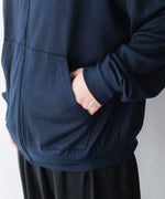 画像をギャラリービューアに読み込む, WWW WRAPINKNOT wool wearのZIP HOODIEのNAVY 公式通販サイトsession福岡セレクトショップ
