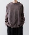 【CODA】FADED GREY AGING DAMAGED LONG SLEEVE T-SHIRT - FADED GREY