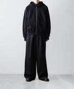 画像をギャラリービューアに読み込む, ssstein(シュタイン)のYAK/COTTON SWEAT ZIP HOODY - BLACKの公式通販サイトsession福岡セレクトショップ
