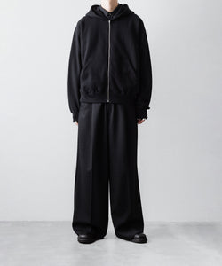 ssstein / シュタイン】YAK/COTTON SWEAT ZIP HOODY - BLACK | 公式