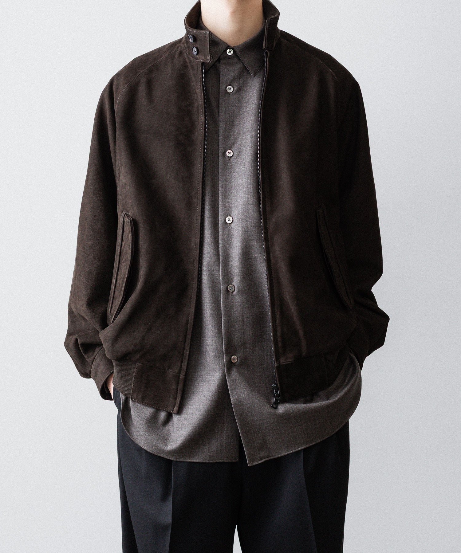 ssstein(シュタイン)のCOW NUBUCK SWING TOP JACKET - DARK BROWNの公式通販サイトsession福岡セレクトショップ