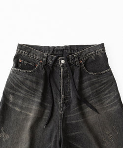 ssstein / シュタイン】BAGGY DENIM SHORTS - BLACK | 公式通販サイト