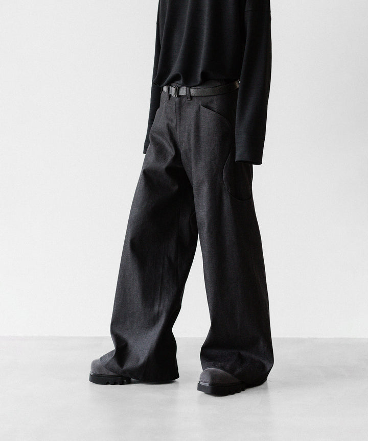 OPPOSE DUALITY オポーズデュアリティの6 POCKET SUB ONG DENIM TROUSERSのBLACK GRAY公式通販サイトsession福岡セレクトショップ