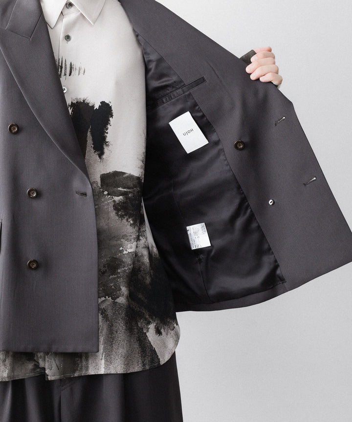 UJOH ウジョーのLOW GORGE PEAKED LAPEL JKTのSTEEL GRAYK公式通販サイトsession福岡セレクトショップ
