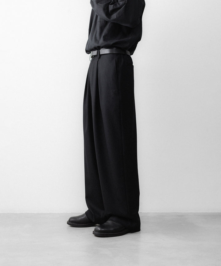 ssstein(シュタイン)のWOOL FLANNEL EASY WIDE TROUSERS - BLACKの公式通販サイトsession福岡セレクトショップ