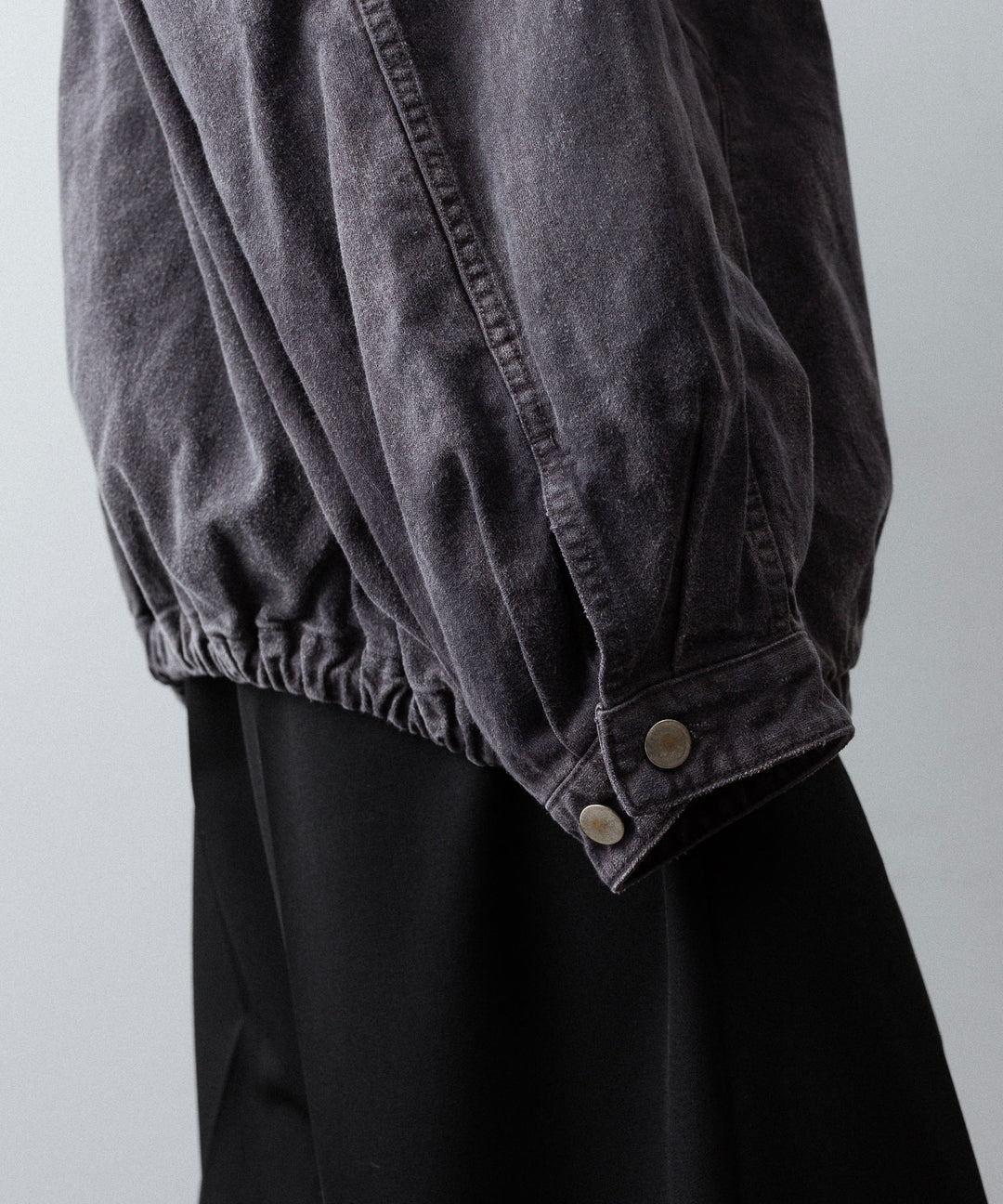 【ssstein】SULFUR DYED WHIP CORD VINTAGE ZIP JACKET - BLACK