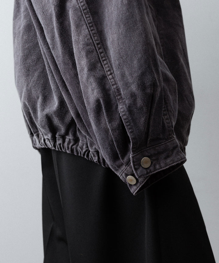 【ssstein】SULFUR DYED WHIP CORD VINTAGE ZIP JACKET - BLACK