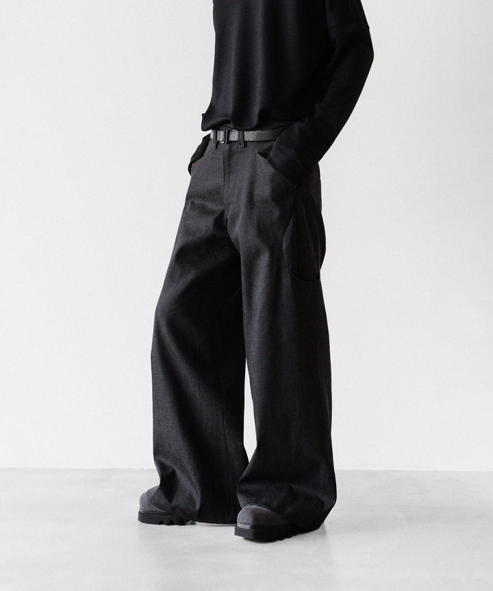 OPPOSE DUALITY オポーズデュアリティの6 POCKET SUB ONG DENIM TROUSERSのBLACK GRAY公式通販サイトsession福岡セレクトショップ