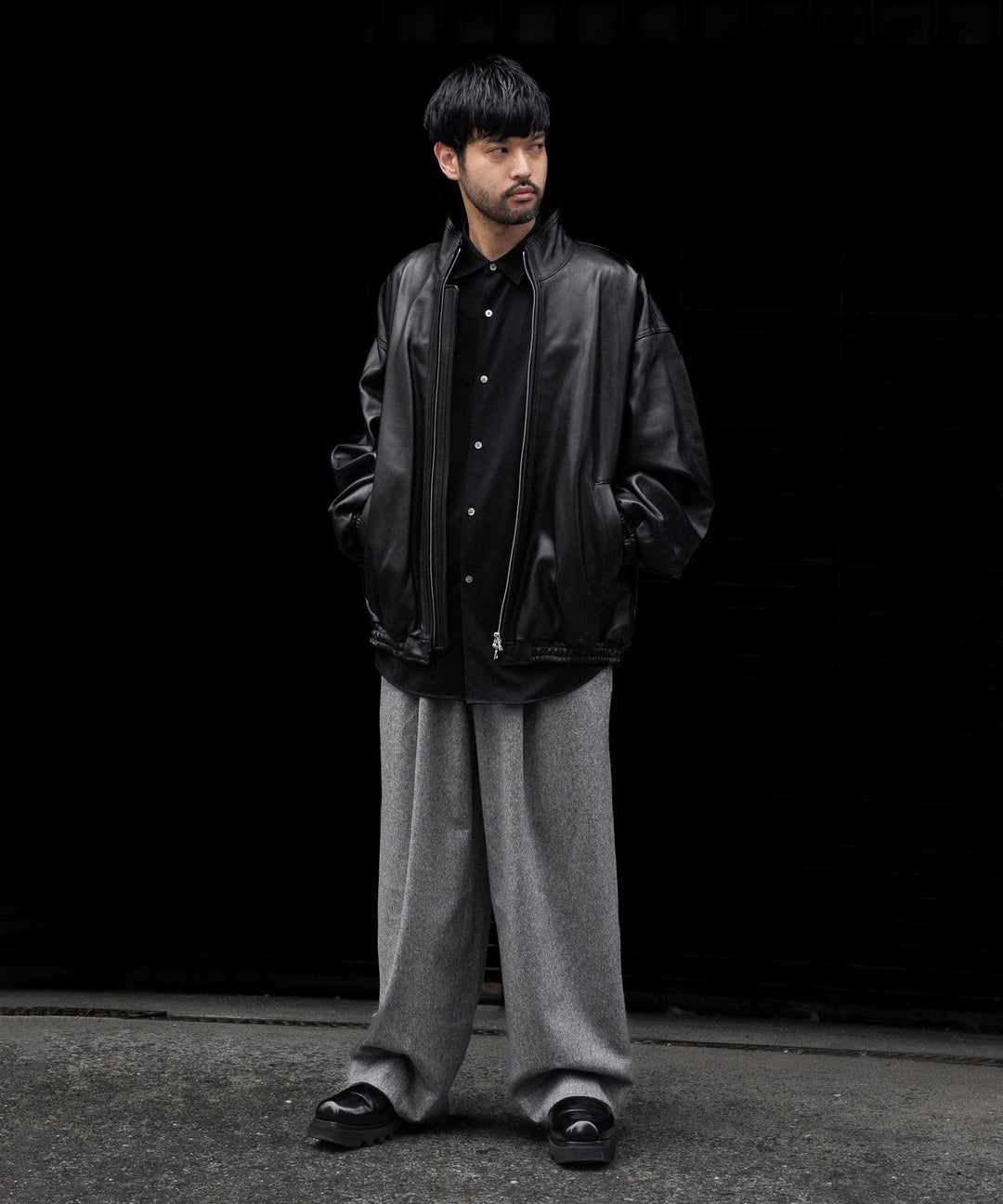 ssstein(シュタイン)のSHEEP LEATHER STAND COLLAR JACKET - BLACKの公式通販サイトsession福岡セレクトショップ