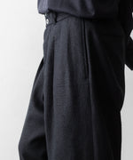 画像をギャラリービューアに読み込む, INTÉRIM インテリムのSILK LINEN "BOURGERON" FRENCH WORK TROUSERのBLACK 公式通販サイトsession福岡セレクトショップ
