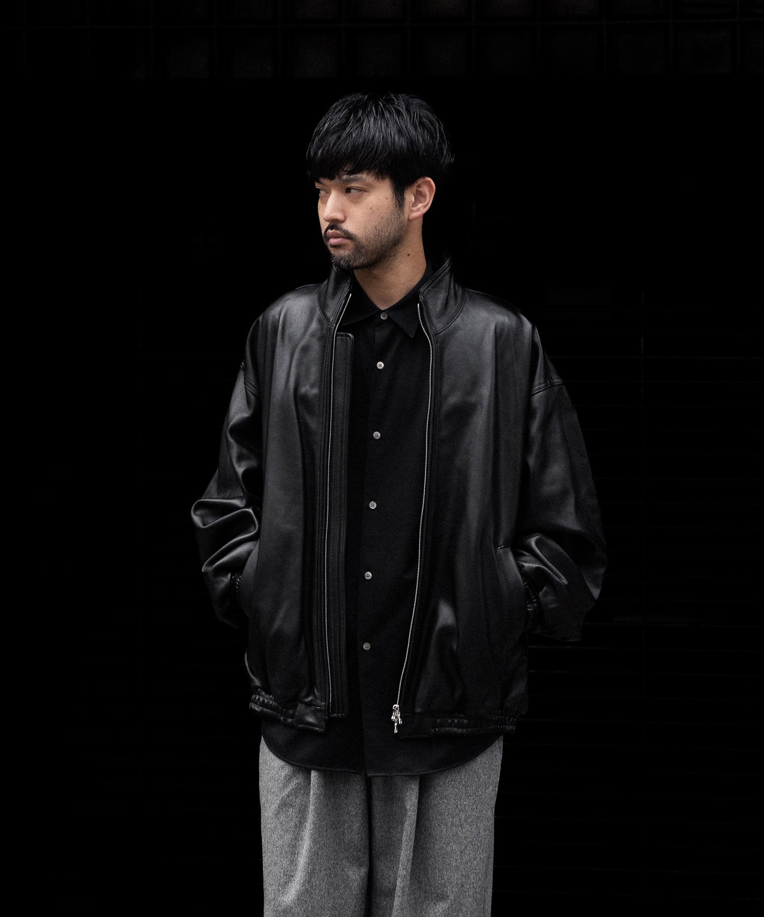 ssstein(シュタイン)のSHEEP LEATHER STAND COLLAR JACKET - BLACKの公式通販サイトsession福岡セレクトショップ
